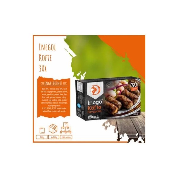 INEGOL KOFTE 30x25g CEVAPCICI