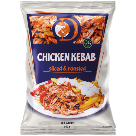 SLICED AND ROASTED CHICKEN KEBAB