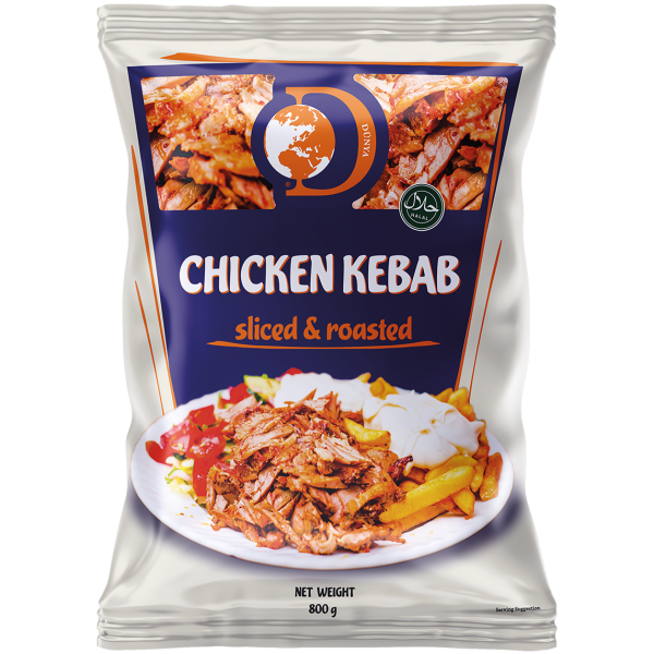 SLICED AND ROASTED CHICKEN KEBAB